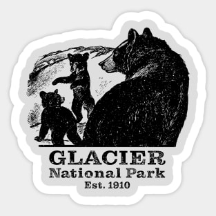 Glacier National Park Black Bears Sticker